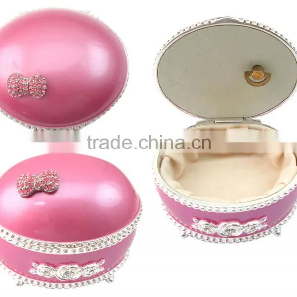 High Quality Elegant Musical Box With Rhinestones Crystals Enamel Decoration and Various Colors photo-2