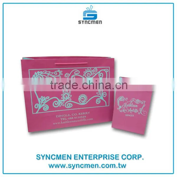 Hot Sale Recyclable Medium Hand Length Handle Kraft Paper Gift Bag for Shopping Packaging photo-5