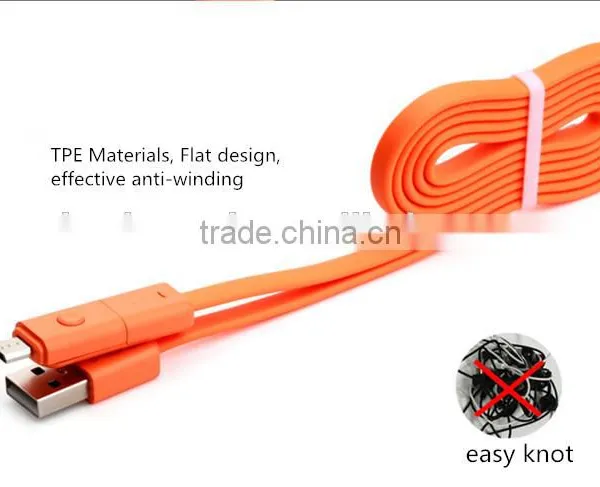 360 Degree Rotating Micro USB Charger Cable 2 in 1 Micro USB Data Cable for Android & Iphone photo-5