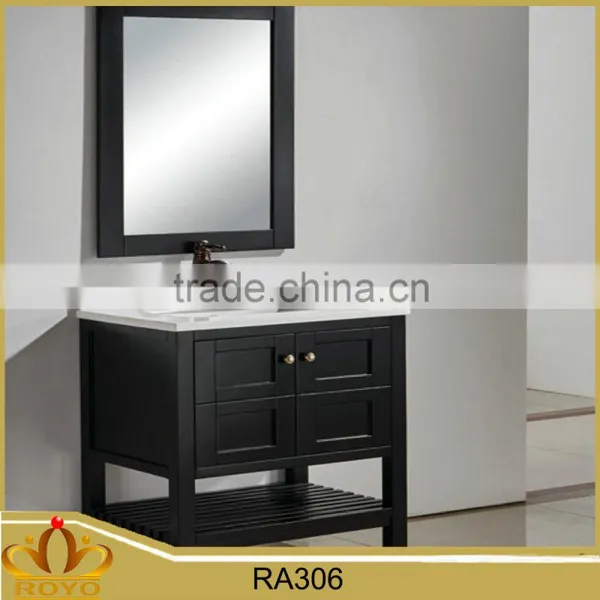 Classic Floor Mounted Mdf Waterproof Bathroom Vanity Cabinet RA306 Supplier's Choice