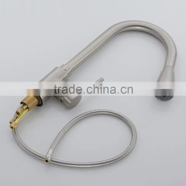 Professional Manufacture Satin Nickel Kitchen Faucet photo-6