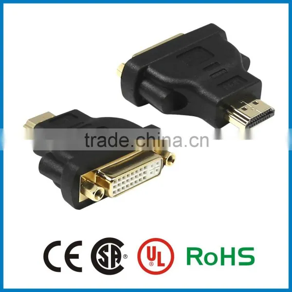 360 Angle HDMI 19Pin Female to DVI 24+1 Pin Male Adapter photo-2