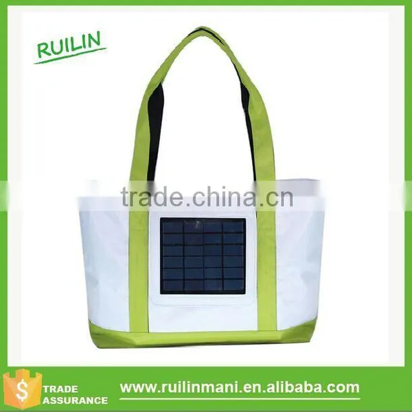Tote Solar Beach Bag With 2.4W 6V Solar Panel photo-2