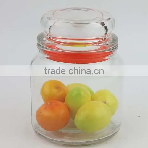 Round Clear Glass Candle Jar With Glass Lid photo-2