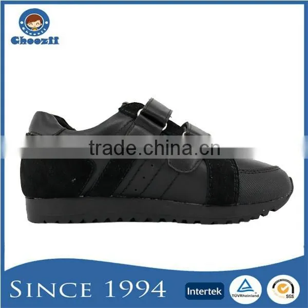 High Quality Source Manufactory Kids Microfiber Leather Upper Sport School Shoes photo-3