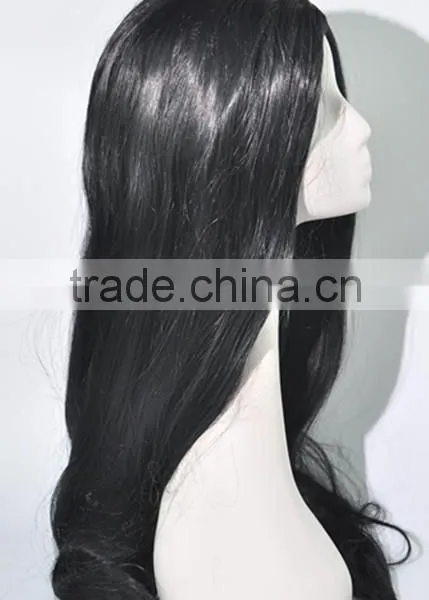 Long Black Straight Silk Wave Wig Crazy Color Wig Show Girl Wig for Bar N330 photo-2