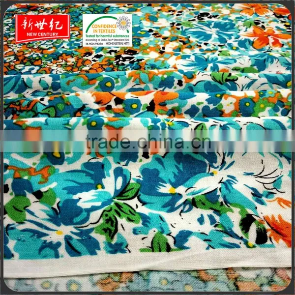 Flower Pattern Printed 100% Plain Rayon Viscose Fabric for Women Clothes photo-2