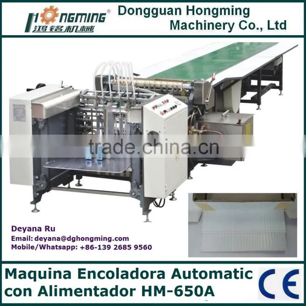Maquina Encoladora Automatic Con Alimentador HM-650A