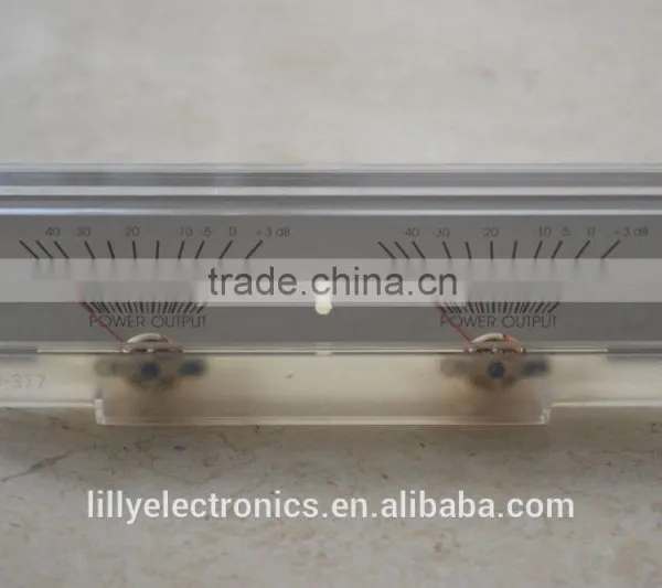Panel 2 VU Meter 500uA 650 Ohm 156x52.5mm No Lamp SD-317 photo-2
