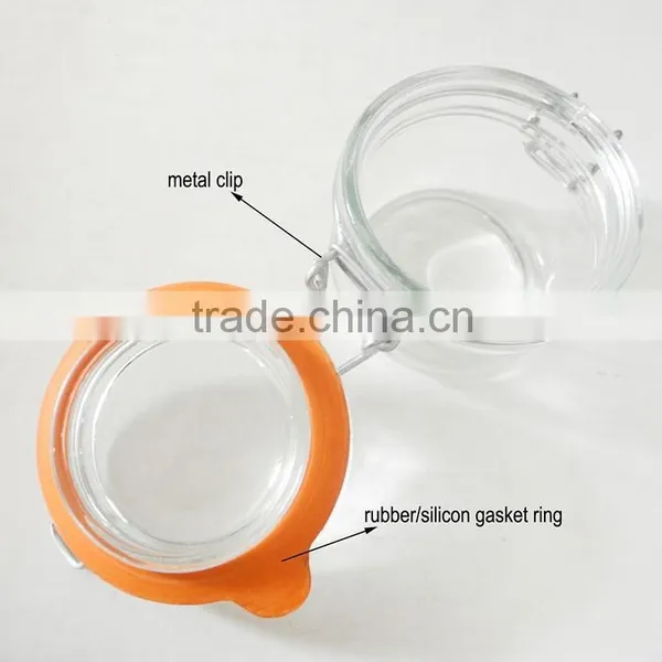 110ml Mini Glass Jar for Honey With Clamp Lid photo-2