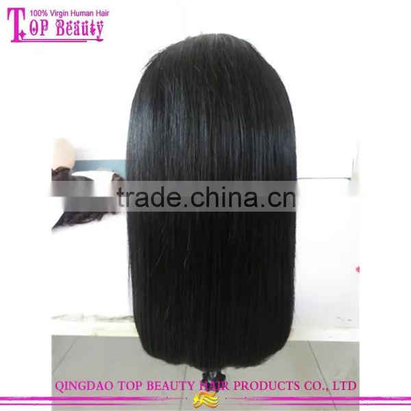 New Beauty Good Feedback Cheap Bob Human Hair Full Lace Wigs With Bangs photo-3