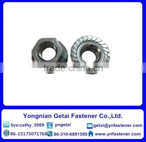 DIN6923 Hex Flange Nuts Serrated M6 Zinc Plated and Black photo-3