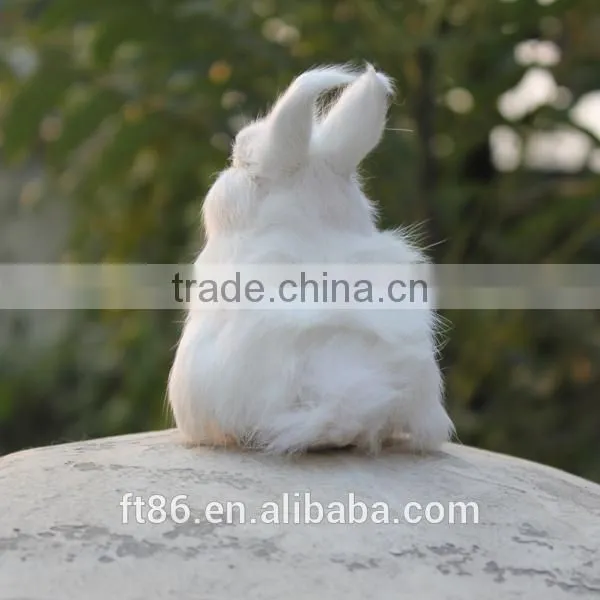 Faux White Rabbit Make Fur Life Size Animal Replica Easter Bunny photo-4