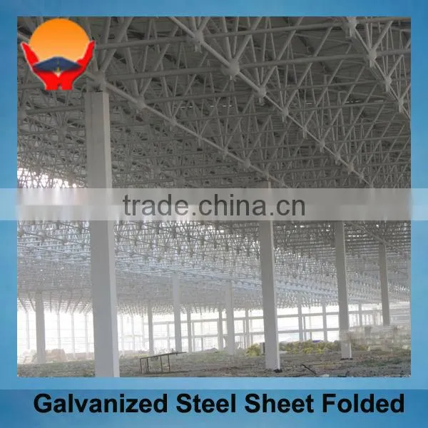 Structural Steel Galvanized Steel Sheet Folded Roofing