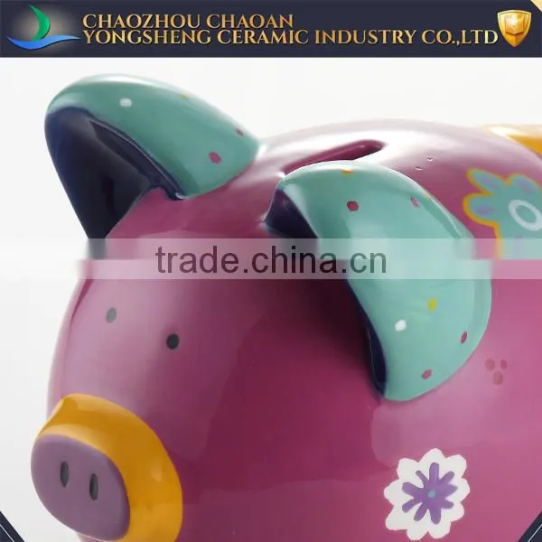 Decorative Money Bank Ceramic Pig photo-2