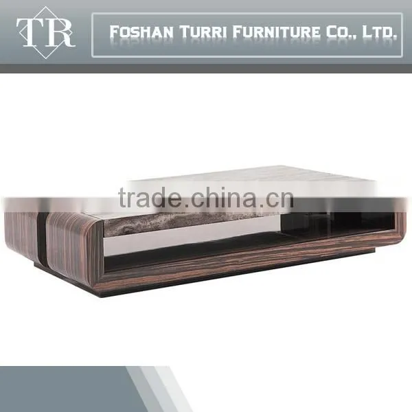 High End Classic Model Wooden Base Marble Coffee Table photo-4