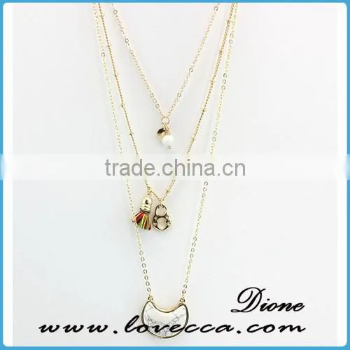 Wholesale Jewelry Gemstone Women Necklace,Natural Stone Pendant Necklace Jewelry, Turquoise Quartz Necklace Fashion photo-2