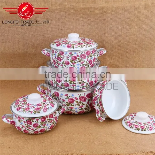 Best Selling Multi-functional Ceramic/ Enamel Stew Pot / Cooking Set With Full Decal photo-2