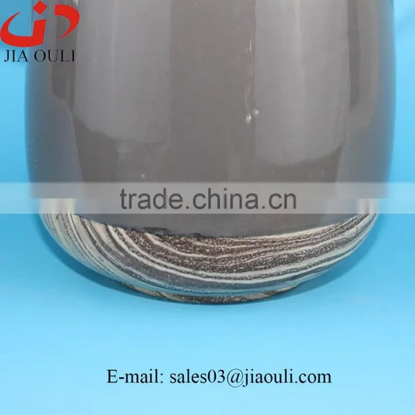 New Design Hot Sales Ceramic Wood Border Flower Pot, Plant Pot photo-2