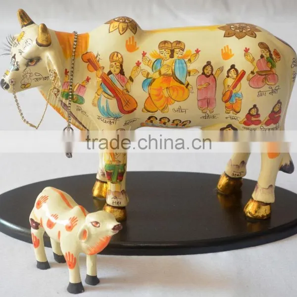 Indian Handicraft Standing Resin Kamdhenu Cow photo-3