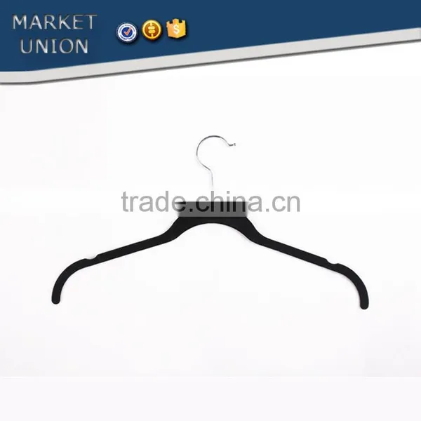 ABS Plastic Antiskid Velvet Hangers Flocking Clothes Hanger With Pulley for Women photo-2