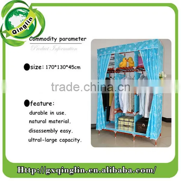 Non Woven Fabric Portable Wardrobe Closet Storage Cabinet Shipping From China photo-2