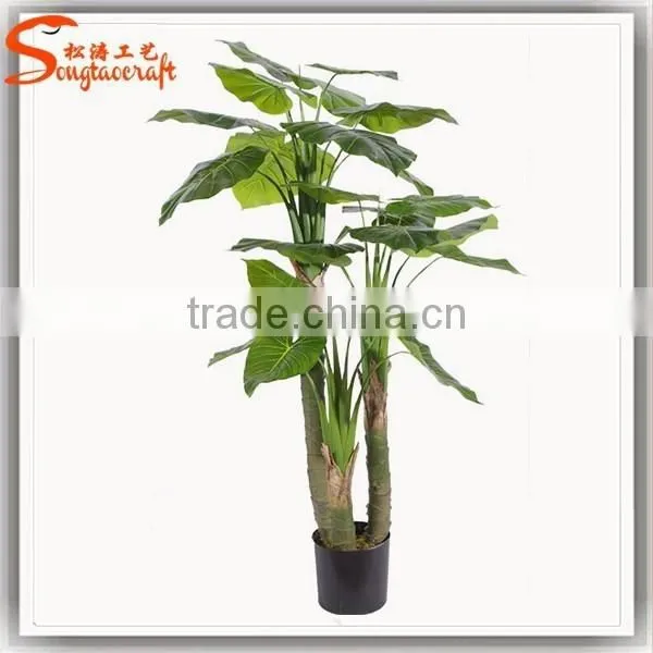 Indoor & Outdoor Artificial Big Green Leaves Artificial Plant photo-3