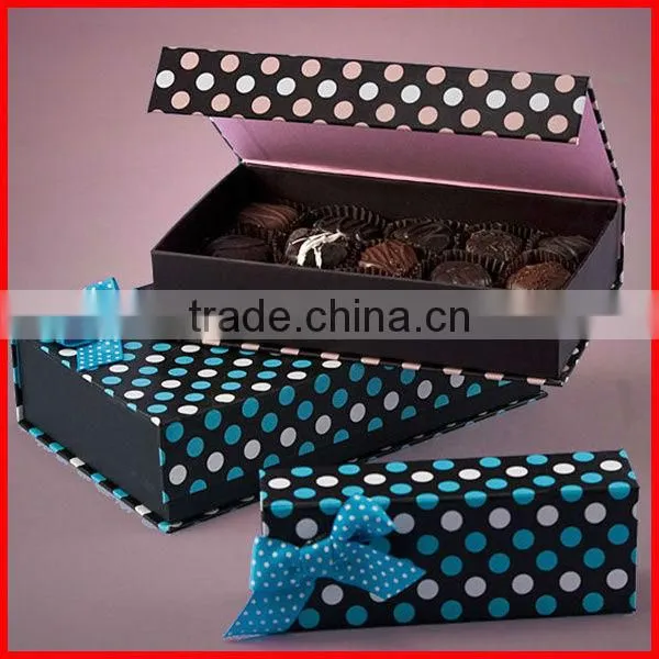 Nice! Eco-friendly High Quality Paper Folding Chocolate Candy Gift Boxes With PET Insert