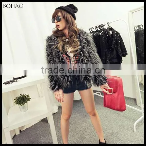 Imitative Fur Short Style Women Hot Sale Faux Fur Jacket photo-4