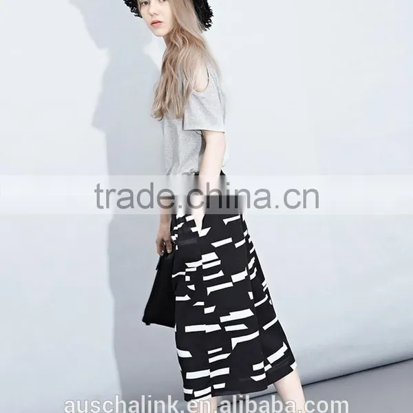 Korean Style Ladies Chic Popular Casual Chiffon Pants Factory Price photo-2