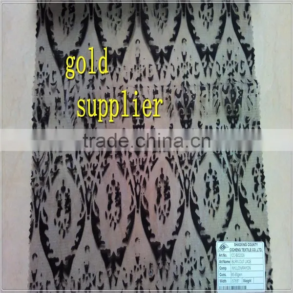 Fashion African Fabrics Girls Clothing Burn Out Swiss Lace Printed Hot Sale Lace Fabric Textile Lace photo-5