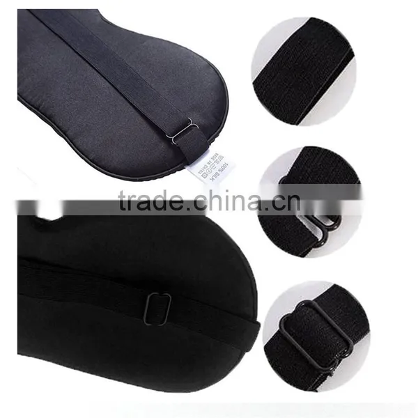 Custom Made Double Layer Solid Color Plush Silk Eye Mask, Silk Shading Sleeping Eye Mask photo-6
