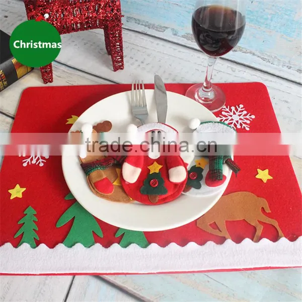 2017 Hot Product Tableware Cloth Christmas Decorative Materials Cutlery Case Santa Claus Tableware Cover photo-5