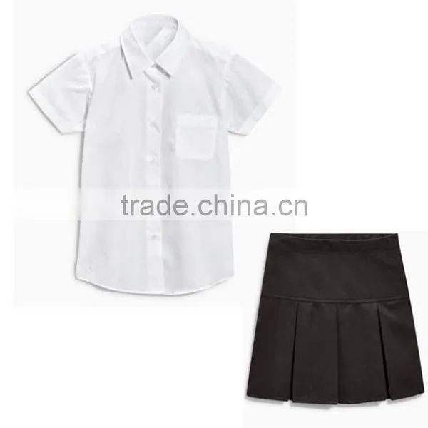 Chinese Factory Wholesale Apparel Primary School Uniform Design White Shirts photo-4