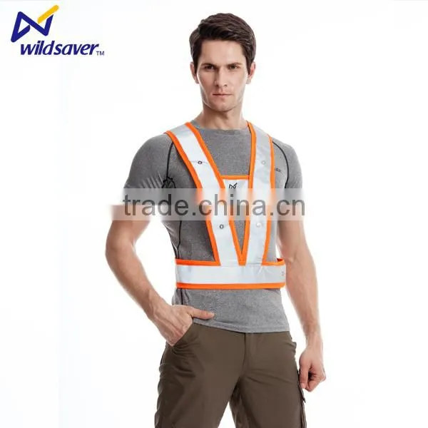 Police Worker hi Visibility Led Warning Lighted Safety Vest photo-4