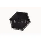 Black Sun Parasol Umbrella Silver Coating Fabric For Woman , Silk Screen