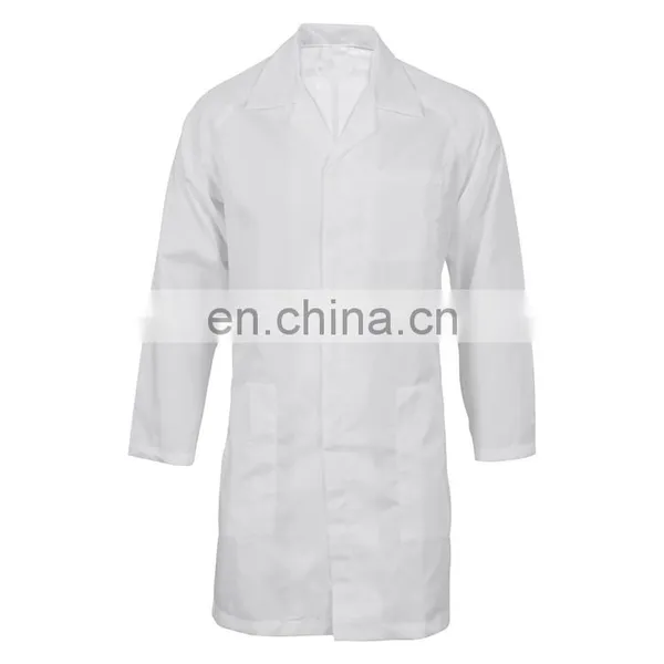 China Factory Cheap White Chemical Men Acid Resistant Lab Coat Designs photo-5