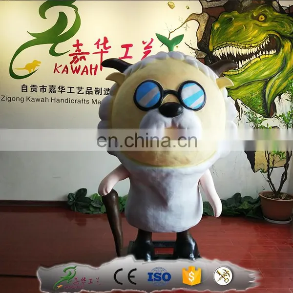 KAWAH High Quality Cute Fiberglass Statue Gentle Goat photo-2