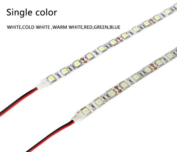 LED Strip With RF Remote Control Dimmer 12V Adapter 5Meters LED Strip Light 5050 60LEDs/m White,Warm White,Red,Blue photo-2