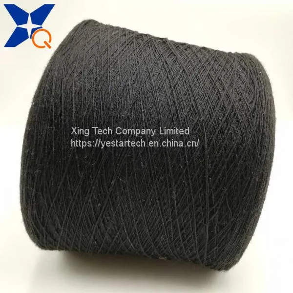 Thicker Black Thread Nm13/1ply 30% Carbon Inside Fiber Blended 70% Black Bulky Acrylic Fiber Woolen Spinning for Winter Gloves-XTAA024 photo-5
