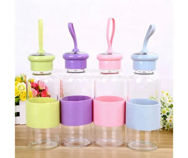 Wholesale 500ML Portable Glass Water Bottle