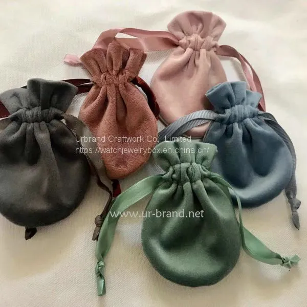 Jewelry Pouch Velvet Bag for Necklace Earrings Logo Customization photo-2