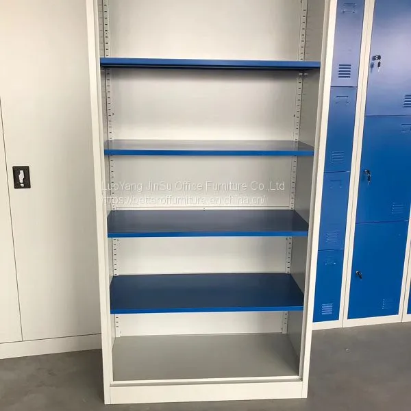 Book Shelf Blue and Gray Color Office Steel Cabinet Without Door H1850XW900XD400mm photo-2