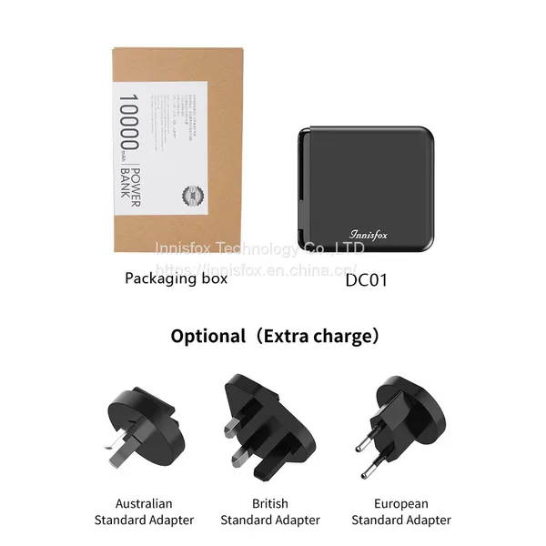 Innisfox 9600mAh Quick Wall Charger 3.0 High Capacity 9600Mah Power Bank With AC Charger and Foldable Plug photo-5