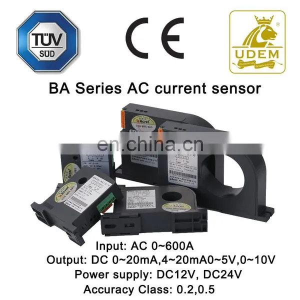 Acrel AC Current Sensor Input:AC 0-50A Output:DC:0-5V/0-10V Diameter:10mm CTs Class 0.5 0.2 Current Transformer BA10-AI/V photo-4