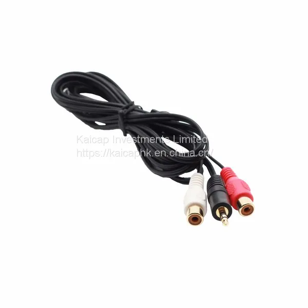 6 ft Stereo Audio Cable - 3.5mm Stereo Cable Male to 2x RCA Cable Female