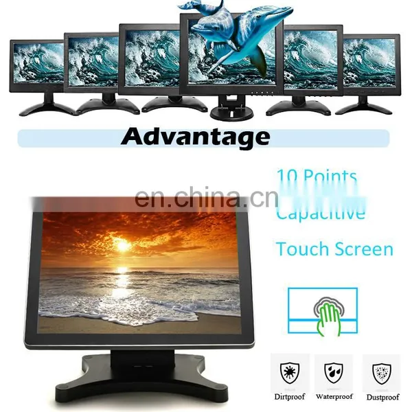 12 15 17 Inch POS ATM System Using CE / KC Certificated 10 Point Pcap Touch Screen Monitor LCD Tough Screen tv photo-5