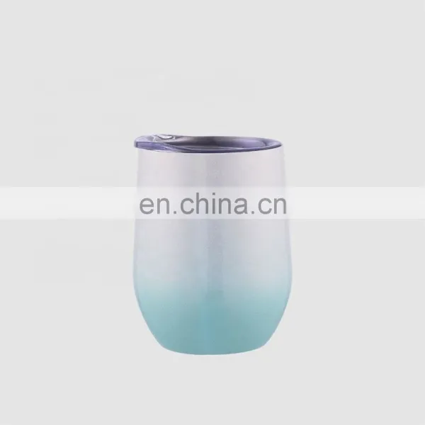 Factory Direct 400ml Double Wall Metal Stainless Steel Camping Drink Coffee Tea Wine Tumbler Cup With Lid