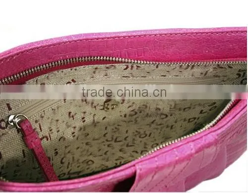 Luxury Good Quality Leather Clutch Exquisite Embossed Crocodile Large Evening Clutch Vintage Bright Soft Handbag photo-5