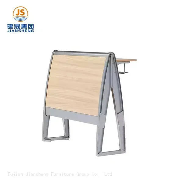 JS Group School and Classroom Lecture Hall Chair With Desk Metal and Wood Frame photo-2